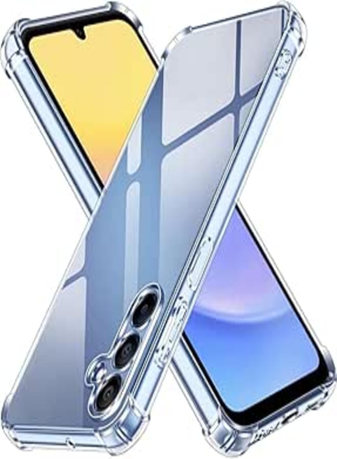 Case for Samsung Galaxy A15 4G / A15 5G, Ultra Clear Shockproof Silicone Protective Case with Reinforced Corners, Clear Soft TPU Bumper Cover